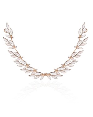 Roségoldfarbener Blätter Haarschmuck FIONA für Brautfrisuren von Sternenauge