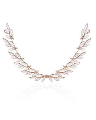 Roségoldfarbener Blätter Haarschmuck FIONA für Brautfrisuren von Sternenauge