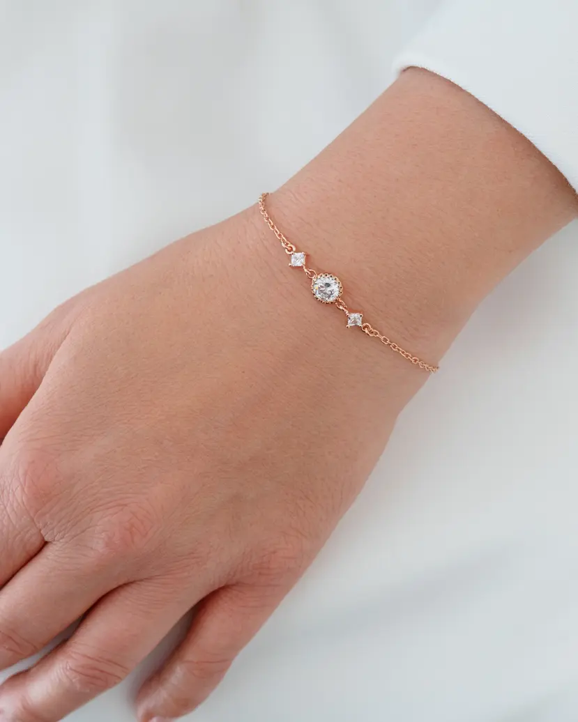 Braut-Armband aus 925 Sterling Silber mit Zirkonia, Modell AURELIA von Sternenauge