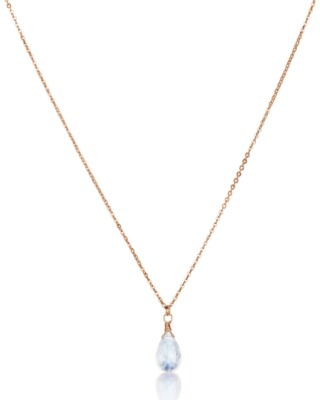 Mondstein Halskette LUNA ros&eacute;goldfarben von Sternenauge