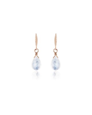 Ros&eacute;goldfarbene Mondstein Ohrringe LUNA von Sternenauge