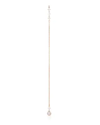 Einh&auml;nger als R&uuml;ckenkette f&uuml;r Brautkleider mit tiefem R&uuml;ckenausschnitt mit Zirkonia aus 925 Sterling Silber mit 18K-Ros&eacute;vergoldung aus der Sternenauge Manufaktur