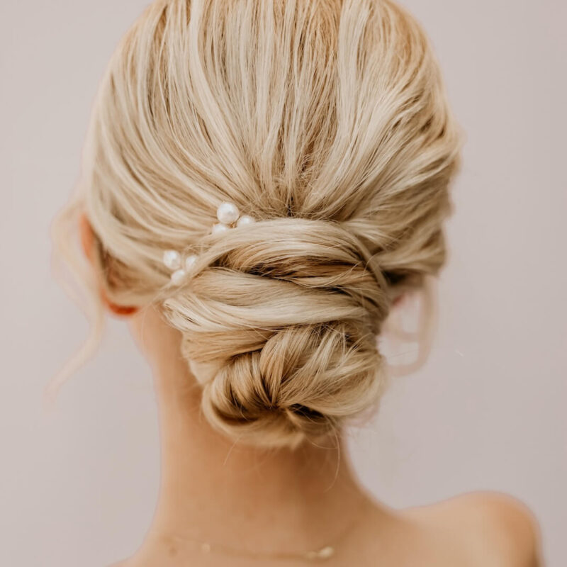 Perlen Haarschmuck für blonde Haare von Sternenauge