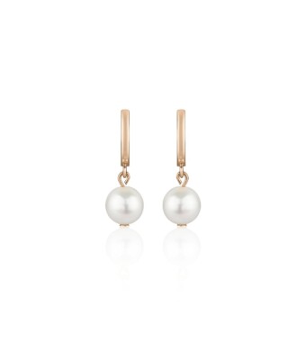 MERLE ros&eacute;goldfarbene Perlen Creolen von Sternenauge