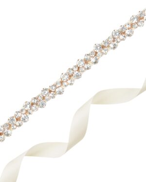Strass Gürtel für Brautkleider Roségoldton