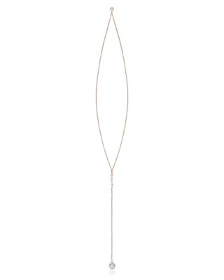 Roségoldfarbene Rückenkette AURELIA mit Zirkonia Steinen von Sternenauge