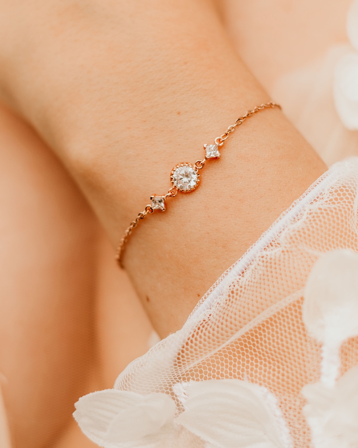 Armband passend zu Rückenkette Braut AURELIA