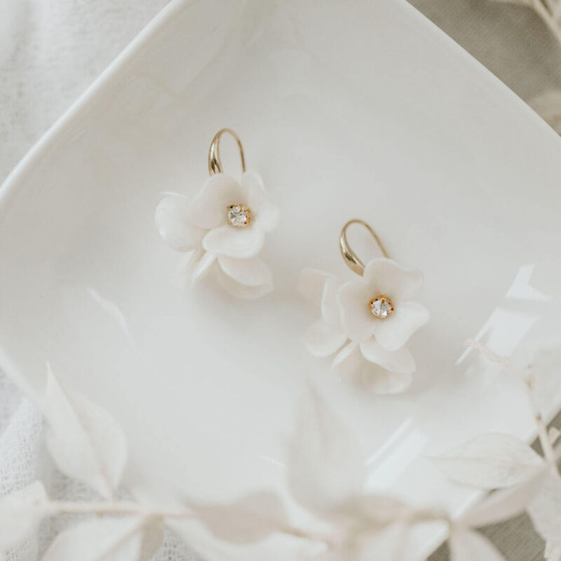 Blüten Ohrringe Flatlay