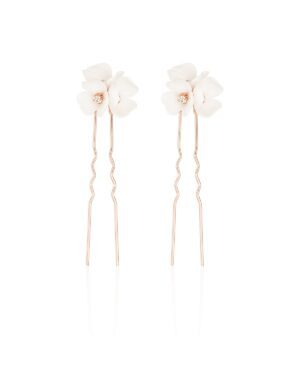 Blumen Spangen CLEO Roségoldton
