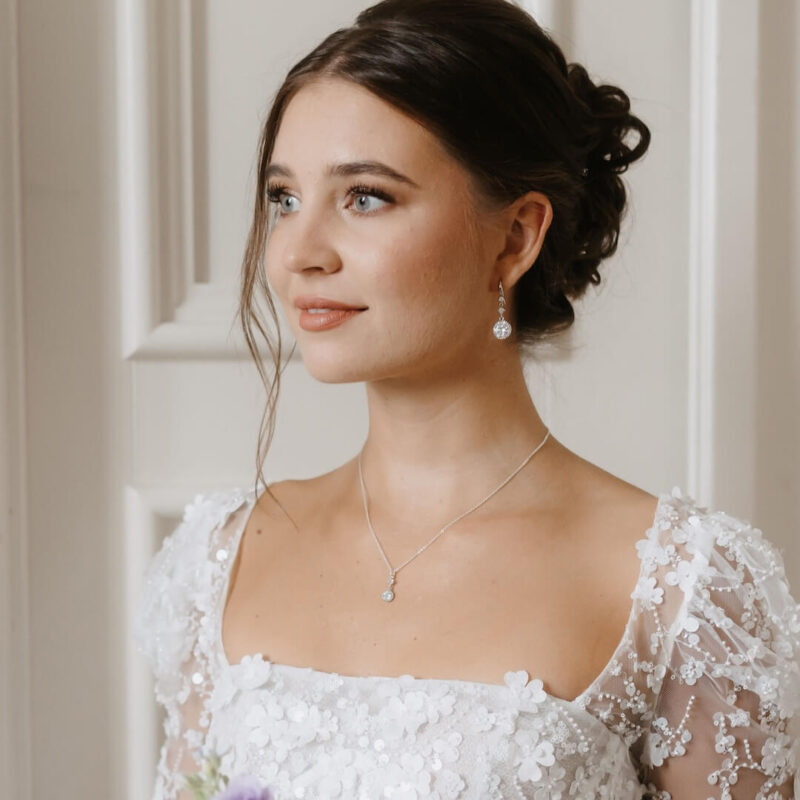 Hochzeit Kette für die Braut in Farbe Silber von Sternenauge