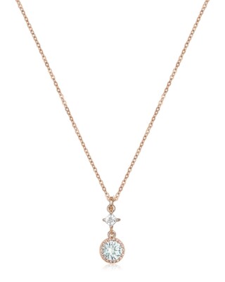 Roségoldfarbene Zirkonia Halskette AURELIA von Sternenauge