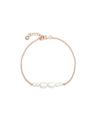 Perlenarmkette Roségoldfarben