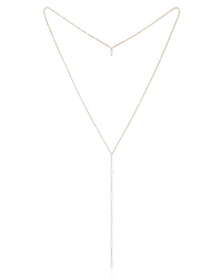 Ros&eacute;goldfarbene Perlen R&uuml;ckenkette MILA von Sternenauge