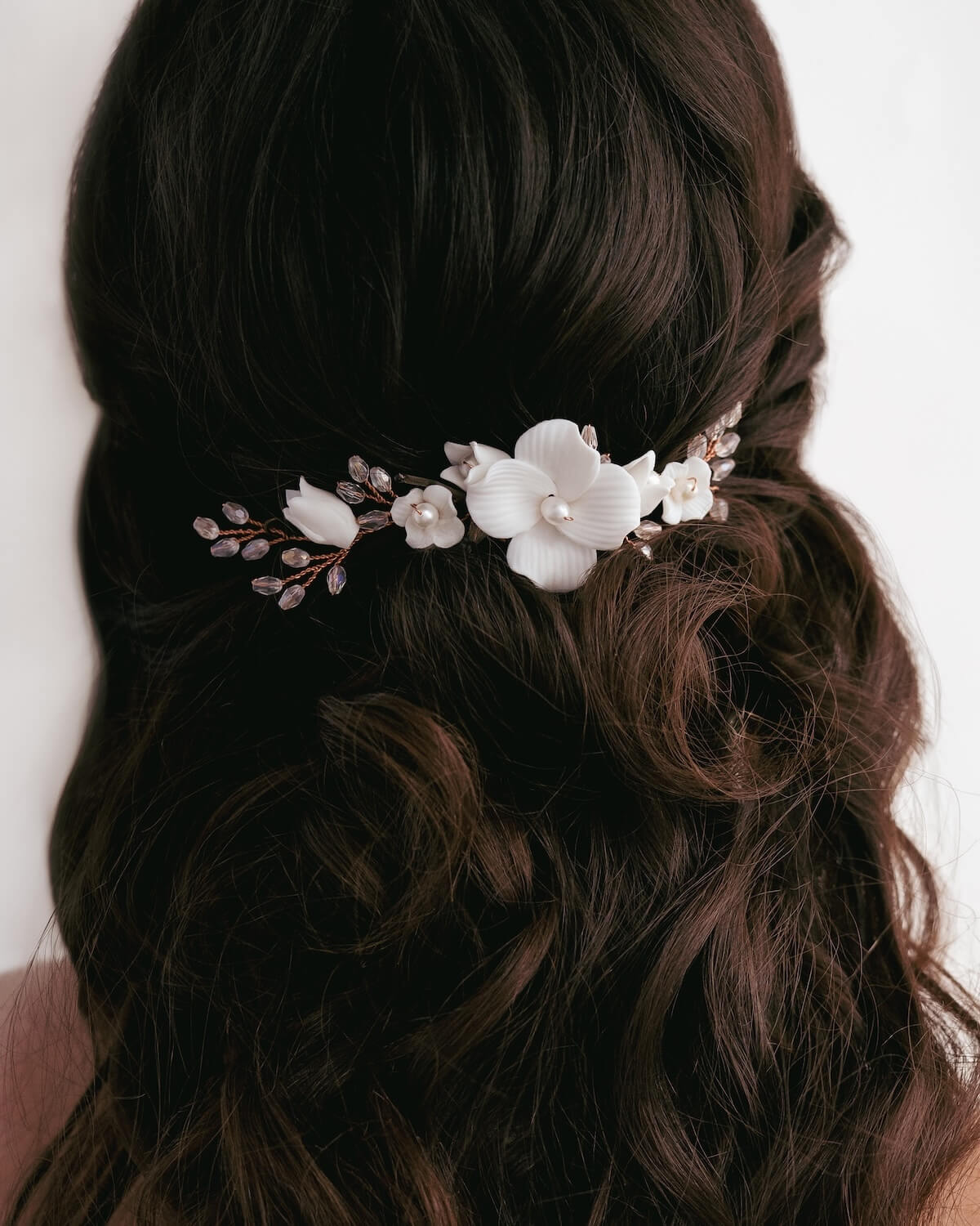 Sternenauge Haarkamm ALBA in Brautfrisur