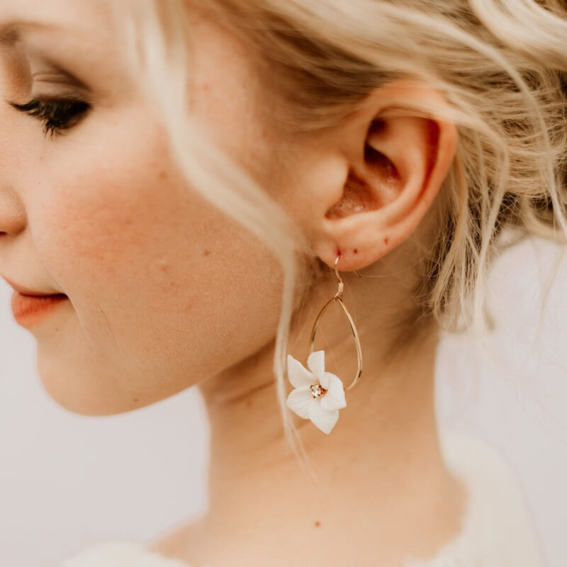 COCO Ohrringe für die Hochzeit mit Blumen von Sternenauge