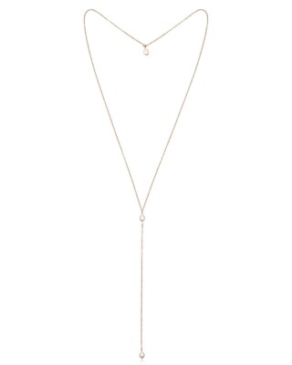 MERLE ros&eacute;goldfarbene R&uuml;ckenkette mit Perlen von Sternenauge