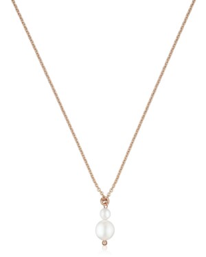 Roségoldfarbene Halskette mit Perlen LEONIE I von Sternenauge