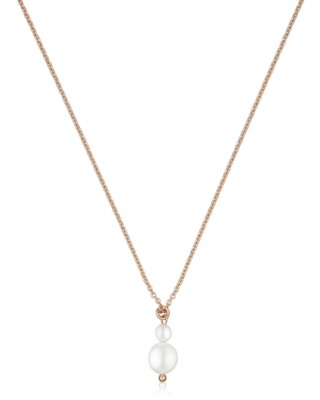 Roségoldfarbene Halskette mit Perlen LEONIE I von Sternenauge