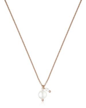 Roségoldfarbene Halskette mit zwei Süßwasserperlen LEONIE von Sternenauge