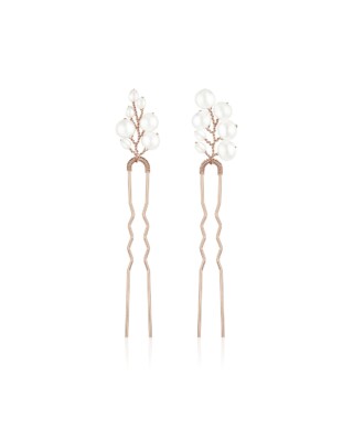 Roségoldfarbene Perlen Haarnadeln im Set LEONIE von Sternenauge