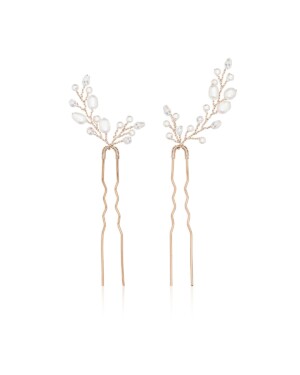 Roségoldfarbene Perlen Haarnadeln ALEXIS von Sternenauge