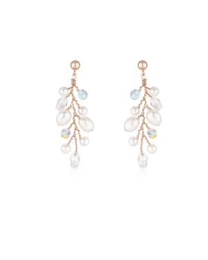 Roségoldfarbene Perlen Ohrringe ALEXIS von Sternenauge