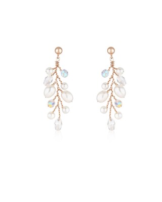 Roségoldfarbene Perlen Ohrringe ALEXIS von Sternenauge
