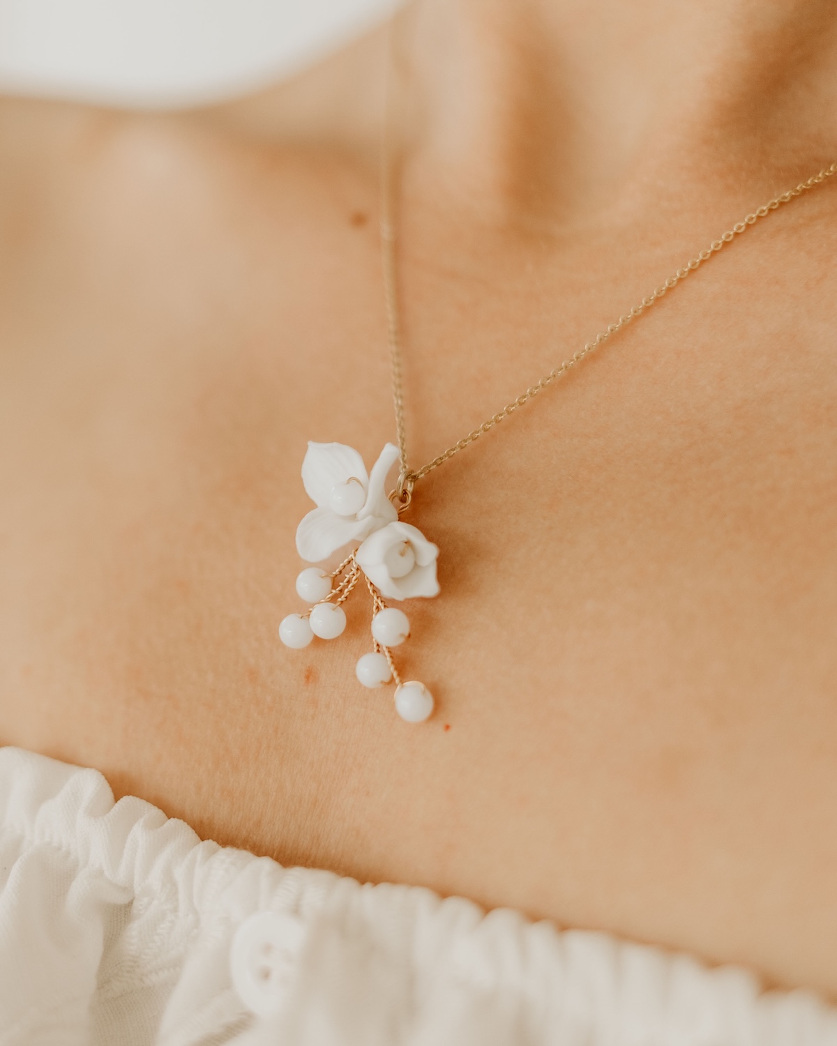 Braut Halskette floral