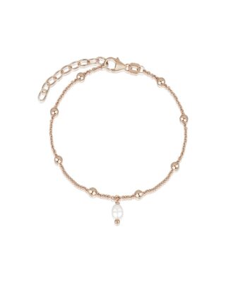 Kugelarmband in Farbe Roségold mit einer kleinen Perle