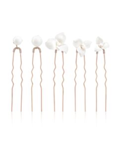 Haarspange Braut als 5-er Haarnadel Set Roségoldton