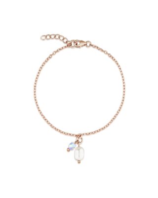 Kristall Perlen Armband ALEXIS roségoldfarben