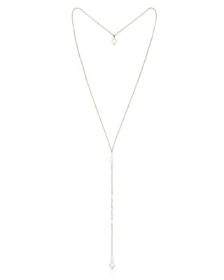 NORA ros&eacute;goldfarbene R&uuml;ckenkette mit Perlen von Sternenauge