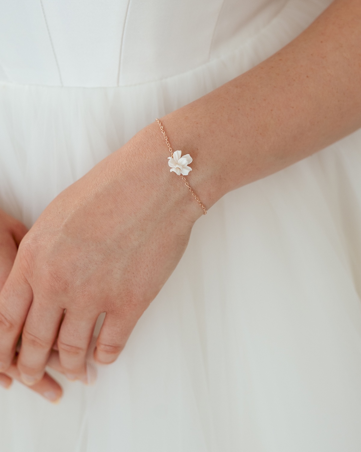 Filigranes Armband Blume für die Hochzeit VALERIA von Sternenauge