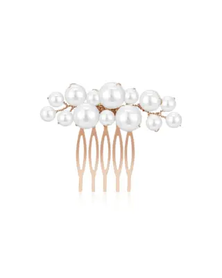 Stilvoller Haarkamm mit Muschelperlen, optimal für Hochsteckfrisuren und halboffene Haare, Schmuck-Desgin für die Hochzeit von Sternenauge