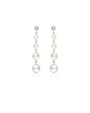 Lange Ohrringe mit Muschelperlen roségoldfarben ANNOUK von Sternenauge