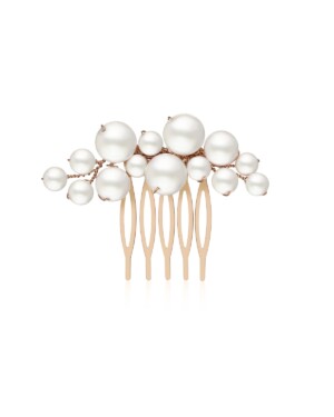 Roségoldfarbener Haarkamm mit Muschelperlen ANNOUK von Sternenauge