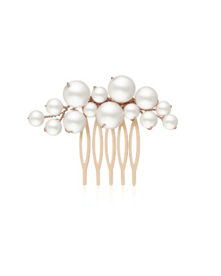 Roségoldfarbener Haarkamm mit Muschelperlen ANNOUK von Sternenauge