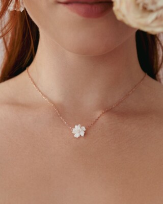 Sternenauge Kette mit Blumenanhänger VALERIA für die Hochzeit