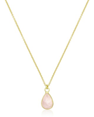 Kette mit Rosenquarz Anhänger AMY von Sternenauge