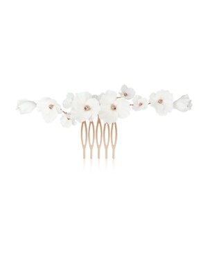Braut Blumen Haarschmuck LEXI roségoldfarben von Sternenauge