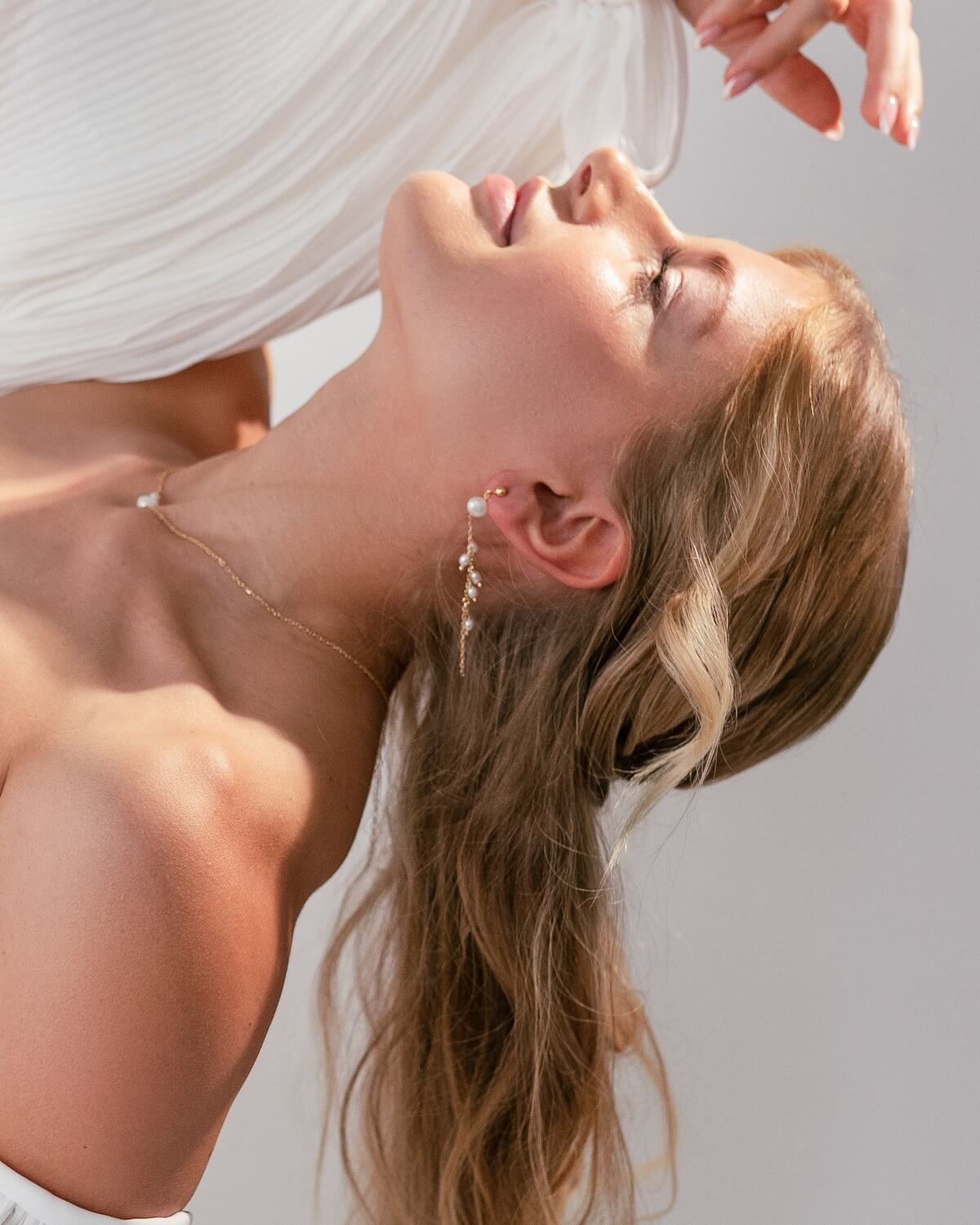 Ohrringe mit echen Süßwasserperlen für die Braut LEONIE von Sternenauge