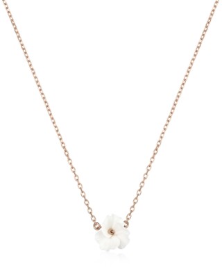 Roségoldfarbene Blumen Anhänger Kette LEXI I von Sternenauge
