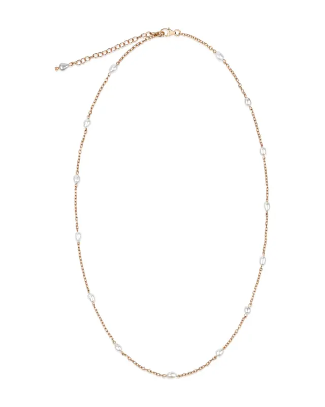 Sternenauge FELICITAS, Handgefertigte Halskette aus 18K ros&eacute;vergoldetem Sterling Silber mit feinen S&uuml;&szlig;wasserperlen, edler Echtschmuck