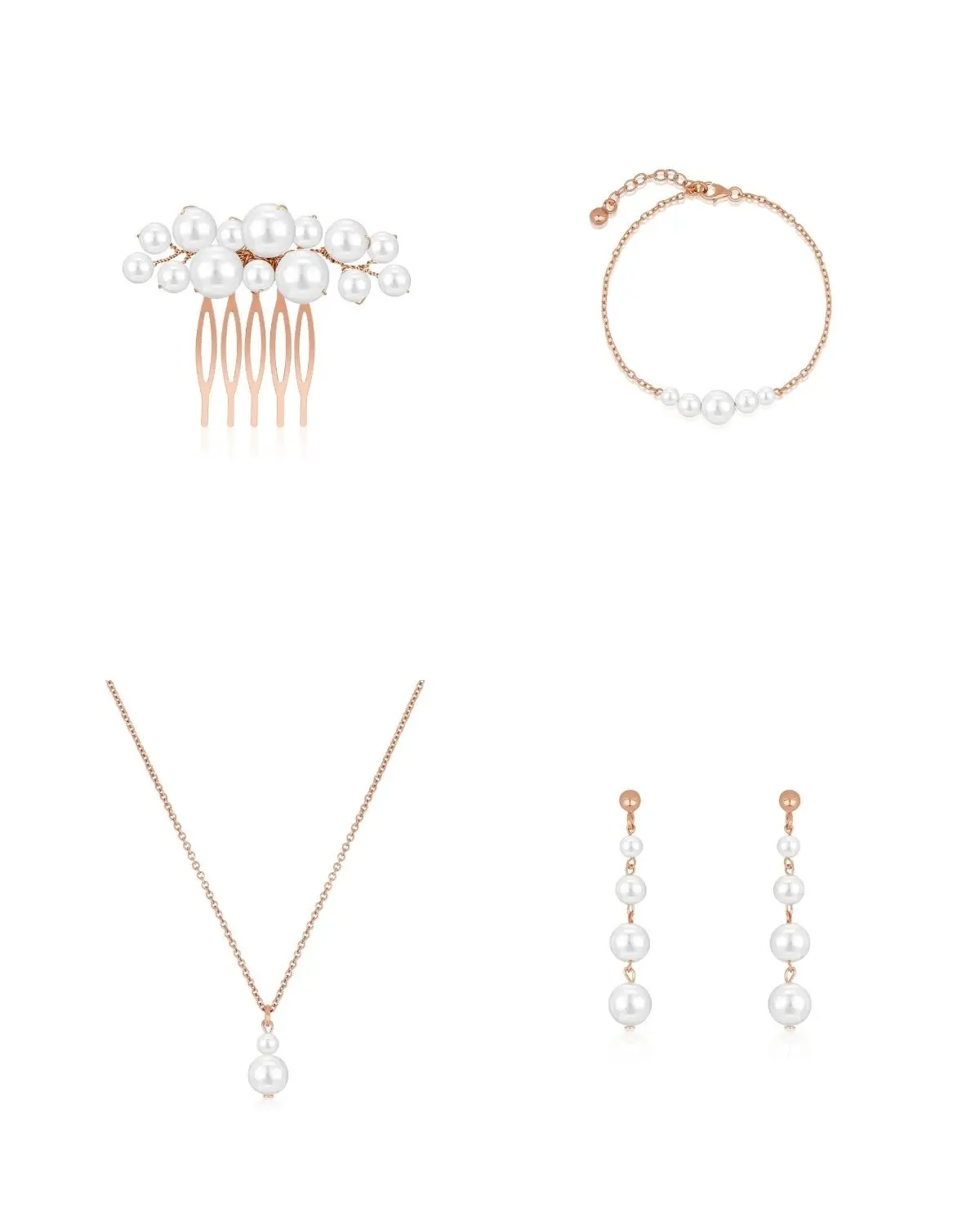 Brautschmuck-Set ANNOUK mit Muschelkernperlen