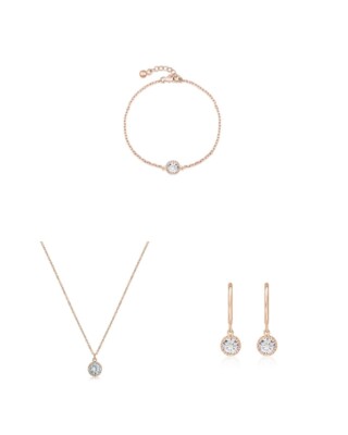 Sternenauge Zirkonia Schmuck-Set STELLA f&uuml;r die Hochzeit