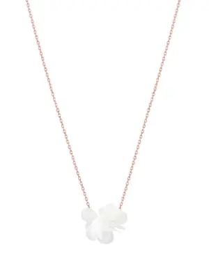 Sternenauge Halskette CARRY mit zarter Stoffblüte, 925 Sterling Silber 18K Rosévergoldung, perfekt für Hochzeiten und besondere Anlässe, handgefertigt