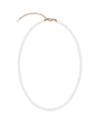 Elegante Halskette ANNOUK komplett mit Muschelperlen besetzt und filigraner Verl&auml;ngerungskette mit Perle