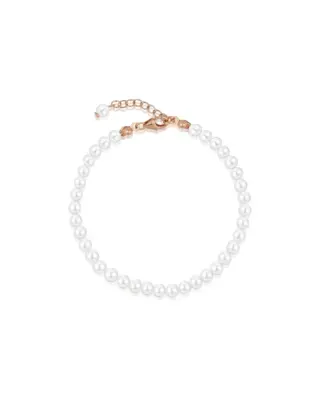 Roségoldfarbenes Hochzeits-Armband mit Muschelkernperlen aus der Sternenauge Manufaktur