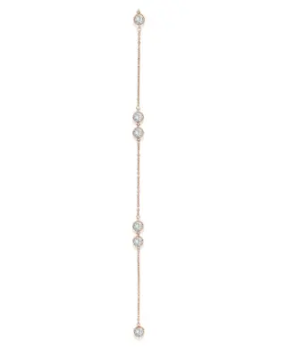 Einh&auml;nger R&uuml;ckenkette STELLA 925 Sterling Silber mit 18K-Ros&eacute;vergoldung, funkelnde Zirkonia Steine f&uuml;r tiefe Brautkleid-R&uuml;ckenausschnitte
