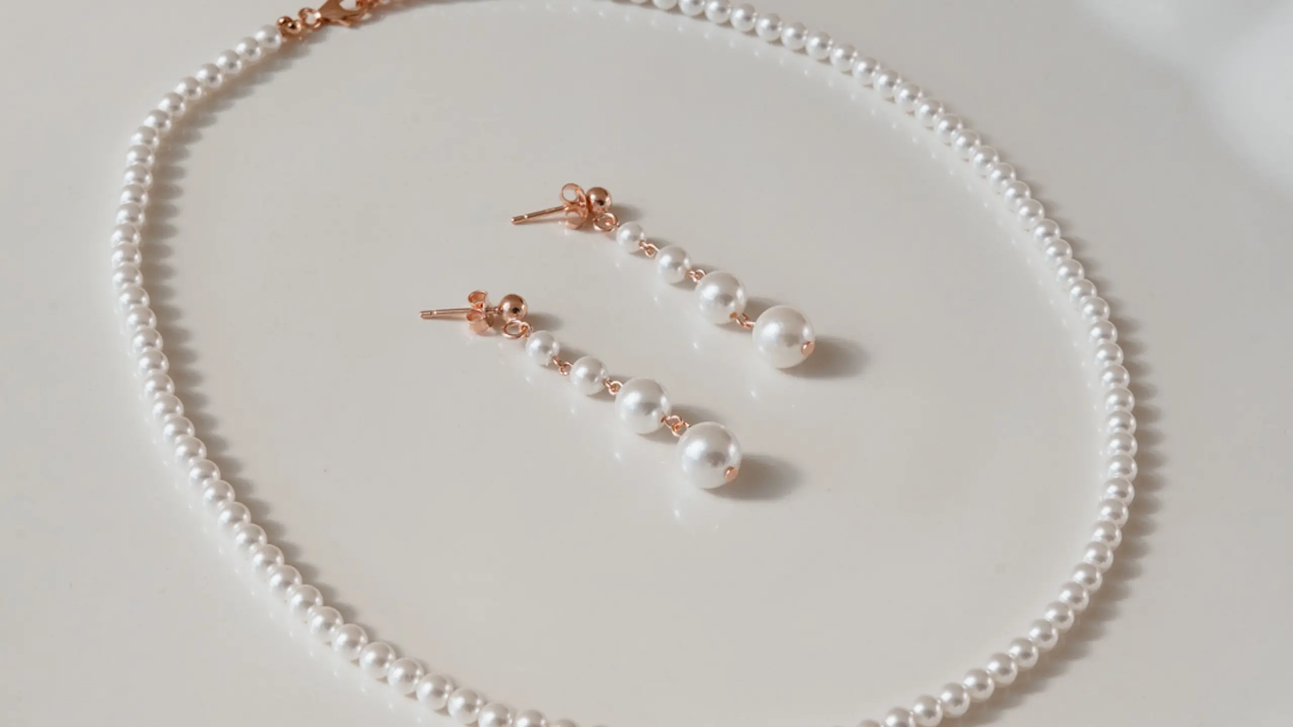 Handgefertigtes Brautschmuck-Set mit Perlen für die Hochzeit von Sternenauge